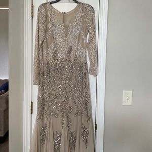 Beautiful beaded gown! Great condition, only worsen once.